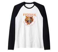 Mens FLORIAN - Cute Boy Name with cool Tiger: Just wants to play Raglan Baseball Tee