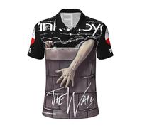 Mens Floyd Rock Band Pink Music Polo Shirts Short Sleeve Golf T Shirt UPF 30+ Collared 3-Button Moisture Wicking Casual Workout Regular Fit Print Summer Classic