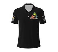 Mens Floyd Rock Band Pink Music Polo Shirts Short Sleeve Golf T Shirt UPF 30+ Collared 3-Button Moisture Wicking Casual Workout Regular Fit Print Summer Classic