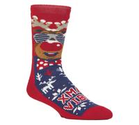 HEAT HOLDERS Mens Novelty Christmas Socks Cute Xmas Socks for Winter (6-11, Jazzy Rudolph)