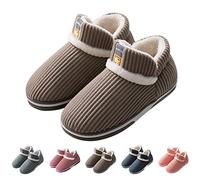 Mens Fluffy Indoor Cosy Warm Winter Booties Slippers Boots - Corduroy Slippers For Men - Fuzzy Warm Slipper Memory Foam Shoes Indoor Outdoor House Shoes Anti Slip Footwear Fleece Lined Booties
