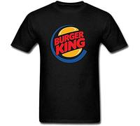 Men's Food Burger King Logo Men T Shirt Short Sleeve Black