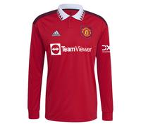 Adidas 2022-2023 Man Utd Long Sleeve Home Shirt Black Medium 38-40 inch Chest