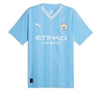 Men's Football Shirt Blue 2023-2024 Man City Authentic Home Soccer T-Shirt Top