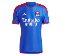 Men's Football Shirt Blue 2023-2024 Olympique Lyon Away Soccer Jersey Tee Top