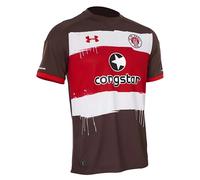 Men's Football Shirt Brown St Pauli Home 2017-2018 Soccer Top Jersey T-Shirt