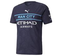 Men's Football Shirt Navy 2021-2022 Man City Third Soccer T-Shirt Sportswear