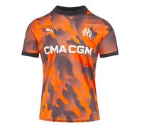 Men's Football Shirt Orange 2023-2024 Marseille Third Soccer Jersey Tee Top