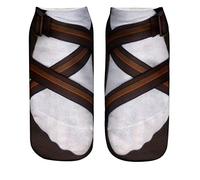 Mens Footie Socks 3D Pattern Manicure Print Socks Flip Flop Funny Hidden Running Socks Women Personalized Low Cut Ankle Low Socks Girls (Z-1-Grey, One Size)