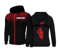 Men's for Linkin Park Hoodie Pullover Long Sleeve Sweatshirts Men Zipper Athletic Jacket Casual Hooded Pullover Fashion Boys Jumpers Tracksuit Novelty Sport Outerwear,H-S