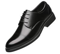 Mens Formal Business Brogue Shoes Leather Lace Up Height Increase Non Slip Working Dress Shoes for Men(Negro,7 UK)