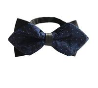 Men's Formal Diamond Point Bow Tie Self-Tie Double Pointed Neckwear For Wedding Banquet And Black Tie