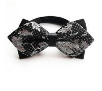 Men's Formal Diamond Point Bow Tie Self-Tie Double Pointed Neckwear For Wedding Banquet And Black Tie