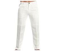 Mens Formal Dress Pants Business Casual Office Work Smart Pants Straight Leg Everpress Pants Flat-Front Stretch Comfort Pleated Chino Golf Trousers Cotton Linen Long Slacks