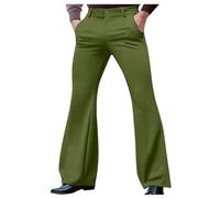 Men's Formal Flare Trousers UK Bell Bottom Pants 70s Disco Flared Pants, 60s 70s Slim Flared Trousers, Mens Retro Flare for 1960's Fancy Dress, Theme Parties, Festivals, Everyday Casual Wear