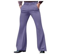 Men's Formal Flare Trousers UK Bell Bottom Pants 70s Disco Flared Pants, 60s 70s Slim Flared Trousers, Mens Retro Flare for 1960's Fancy Dress, Theme Parties, Festivals, Everyday Casual Wear