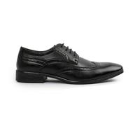 Where's That From Men's 'Dominic' Lace Up Derby Textured Formal Dress Work Shoes in Black | Size: 12 Where's That From Black 12