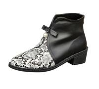 Mens Formal Leather Shoes Patchwork Orthopedic Low Heels Slip on Boots Men Pointed Toe Arch Support Business Dress Shoe High Top Suit Boot Wedding Party Walking Trainers (Camouflage, 37)