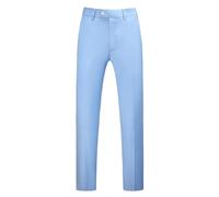 Mens Formal Trousers Casual Business Office Work Home Smart Dress Pants, Straight Leg Flat Flat-Front Waist Button Up Suit Trousers, Slim Fit Solid Color Casual Work Pants with Pocket Sky Blue