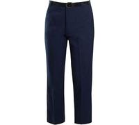 Mens Formal Trousers Casual Business Work Home Office Comfortable Fit Smart Belted Dress Pants Straight Leg Flat Front Everpress Pockets (UK, Waist & Inseam, 44, 31, AIRFORCE BLUE)