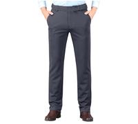 Mens Formal Trousers Regular Fit Elastic Waistband Straight Legs Pants Pockets Solid Color Flat Front Wrinkle-Resistant Smart Chino Bottoms Lightweight Spring Summer Work Wear for Business Office