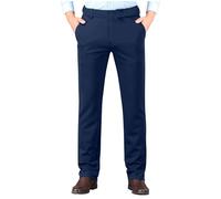 Mens Formal Trousers Regular Fit Elastic Waistband Straight Legs Pants Pockets Solid Color Flat Front Wrinkle-Resistant Smart Chino Bottoms Lightweight Spring Summer Work Wear for Business Office