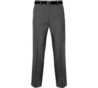 Mens Formal Trousers, Smart Casual Business Executive Office Work Home Straight Leg Flat Front Everpress Pockets Smart Dress Pants Waist Sizes UK 30 to 50 Inches, Charcoal-30W / 27L