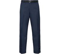 Mens Formal Trousers, Smart Casual Business Executive Office Work Home Straight Leg Flat Front Everpress Pockets Smart Dress Pants Waist Sizes UK 30 to 50 Inches, Navy Blue-30W / 27L
