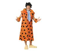 Mens Fred Flintstone Costume + Wig Cartoon Character Mens Fancy Dress Outfit
