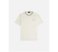 Men's Fred Perry Crew Neck Pique T-Shirt - Cream
