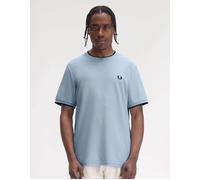 Men's Fred Perry Mens Crepe Pique T-Shirt - Blue - Size: 42/Regular