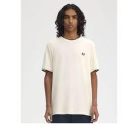 Men's Fred Perry Mens Crepe Pique T-Shirt - White