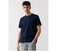 Fred Perry Mens Twin Tipped T-Shirt - Colour: Y21 Tennis Blue/Silver Blue/Navy - Size: Medium