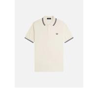Men's Fred Perry Twin Tipped Polo Ecru/Tennis Blue - Size: 40