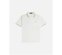 Men's Fred Perry Twin Tipped Polo Shirt Snow White/Honeycomb - Size: 40