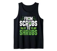 Mens from Scrubs to Shrubs Garden | Funny Retired Nurse & Doctor Tank Top