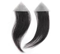 Mens Frontal Hair Piece, 2PCS 6 Inch Lengths Hairline Toupee V-Shape Real Remy Human Hair Patch Cover-Up(5 * 5 * 4cm)