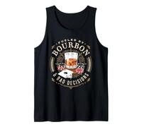 Mens Fueled By Bourbon And Bad Decisions Whiskey Poker Tank Top