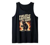 Mens Fueled by Caffeine and Rage Funny Sayings Tank Top