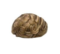 Men's Full Swiss Lace Wig Bleached Knot Human Hair Toupee Durable Comfortable All-Day Wear Hairpiece(21)