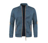 Mens Full Zip Sweatshirt Cardigan Long Sleeve Jacket Casual Smart Jumper Fleece Lined Pullover Vintage Coat Soft Classic Sweater Autumn Winter Jackets Lightweight Outdoor Sweatshirts Thermal Tops