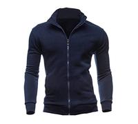 Mens Full Zip Sweatshirts No Hood Zip Up Hoodies for Men Warm Jacket Lightweight Long Sleeve Jacket Mens Fleece Jackets Adult Mens Jackets Smart Casual Men'S Sweatshirts
