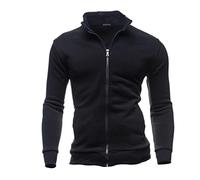 Mens Full Zip Sweatshirts No Hood Zip Up Hoodies for Men Warm Jacket Lightweight Long Sleeve Jacket Mens Fleece Jackets Adult Mens Jackets Smart Casual Men'S Sweatshirts