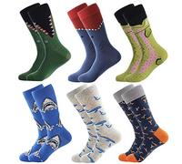 Men's Fun Dress Socks, Colorful Funky Socks for Men, Fancy Novelty Funny Patterned Casual Combed Cotton Office Socks,Mid Calf Cool Crazy Socks Unique & Striking Design