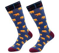 Mens Fun Dress Socks, KoolHour Crazy Funky Socks for Men,Cotton Fashion Elephant Patterned Casual Crew Socks,1 Pair