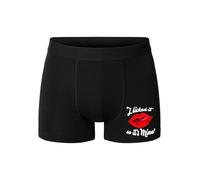 Men's Fun/Novelty Black Trunks I Licked It So It's Mine Funny/Suggestive Gift Ideas Boyfriend/Husband (UK, Alpha, S, Regular, Regular, Black)