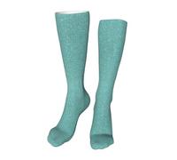 Mens Fun Patterned Dress Socks Novelty Design Socks Gift For Men Women,Teal Green Glitter