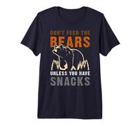 Mens Funny Bear Pride Don't Feed Bears Camping Snack Premium T-Shirt