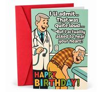 Men's Funny Birthday Card, Doctor Joke Card for Him | Ready to send with included red envelope, suited to light-hearted birthday banter, not formal occasions