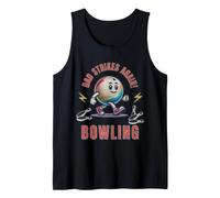Mens Funny Bowling Dad Strikes Again! for Bowlers Fathers Dads Tank Top